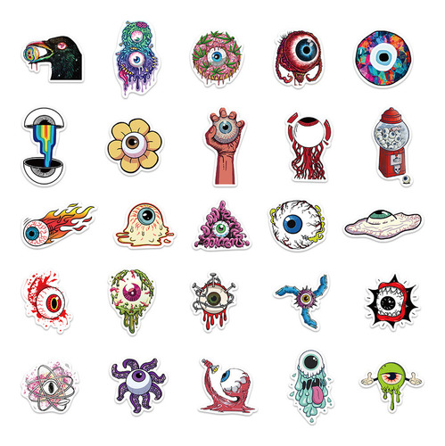 - Pegatinas Impermeables Con Ojos De Terror For Niños Calcom