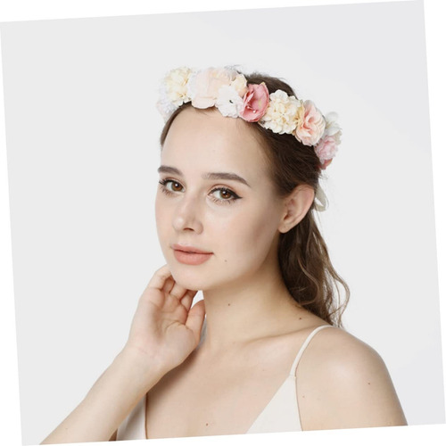 Tocado De Guirnalda Floral Con Corona De Flores De Seda
