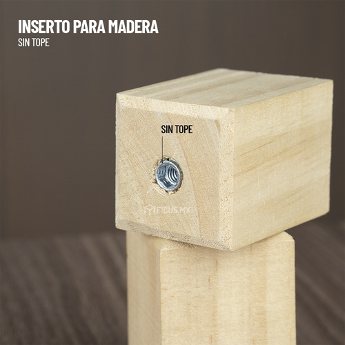Tuerca Inserto Para Madera 5/16 X 13 Mm Sin Tope 100 Uds