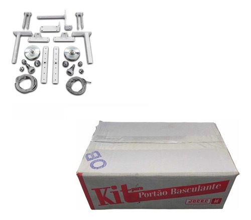 Kit Portão Basculante Alumínio Branco Jocec - Acessórios Completo