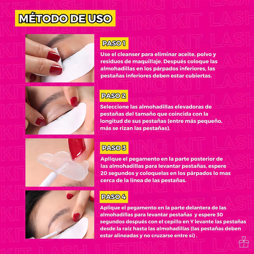 Kit Lash Lifting Rizado Iconsign Caducidad De 1 Año Rizado Dura 2 A 3 Semanas Alcanza 20 A 30 Aplicaciones