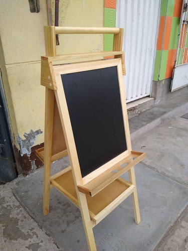 Caballete Pizarra Acrílica Con Porta Rollo Para Niños