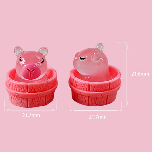 2 X 20 Mini Estatuas De Animales De Resina Que Brillan En La