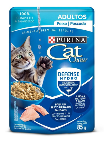 Alimento Humedo Cat Chow Adultos Pescado 85gr (pcx10un)
