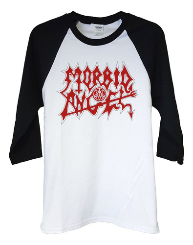 Polera Raglan 3/4 Morbid Angel Logo Metal Abominatron