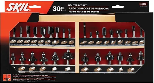 Juego De Brocas Para Router Fresadora 30 Piezas Skil 91030