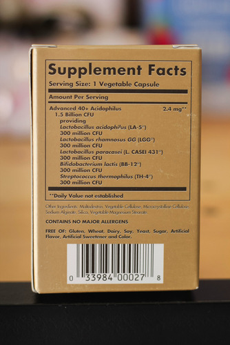 Solgar Advanced 40+ Acidophilus 60caps Sabor Sin sabor