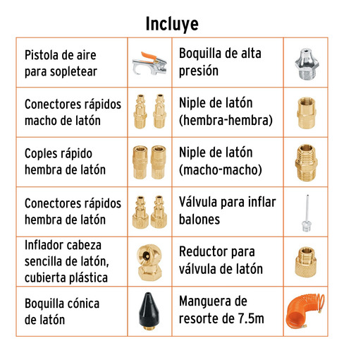 Kits Accesorios Compresor Aire Truper Jan-15 15 Pzs 19094
