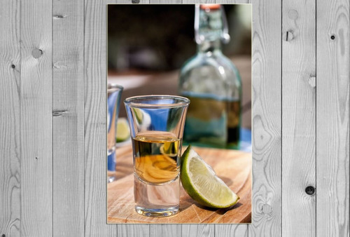 Vinilo Decorativo 30x45cm Tequila Shot Trago Bar Drinks Deco