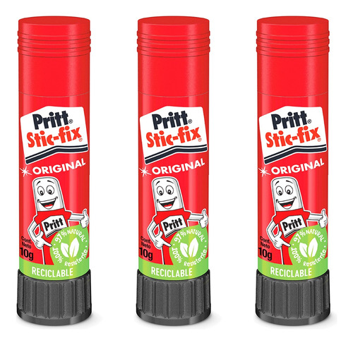 Pack 3x2 Pegamento Adhesivo Barra Stick Fix 10g Pritt