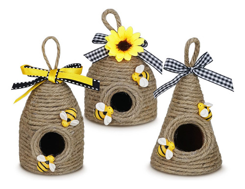 Decoración De Colmena De Abejas, Paquete De 3 Colmenas De D