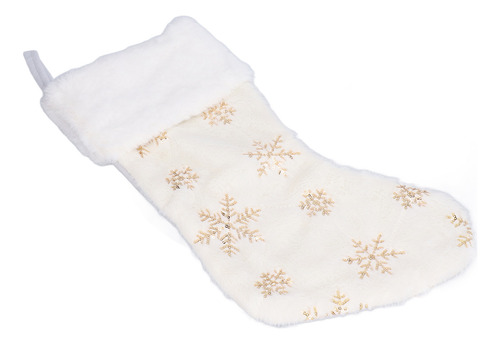 Calcetín Navideño Con Colgante De Poliéster Bordado