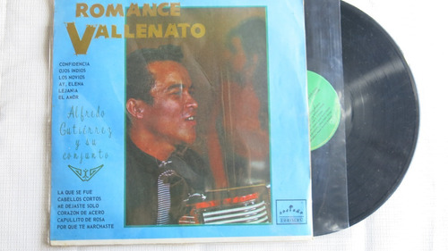 Vinyl Vinilo Lp Acetato Alfredo Gutierrez Romance Vallenato
