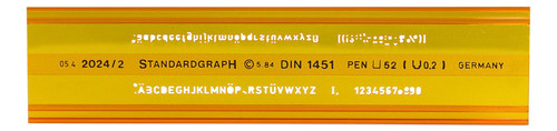 Normógrafo (plantilla De Letras) Standardgraph  2mm