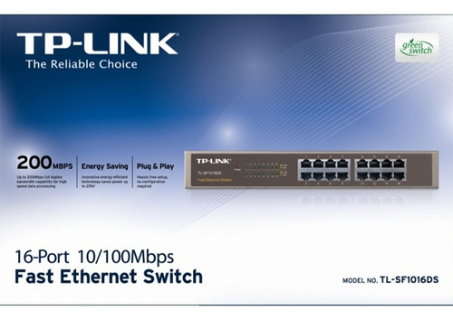 Switch Tp-link Rackeable 16 Ports Tl-sf1016ds