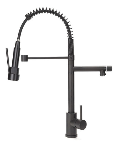Imagen 7 de 9 de Grifería Para Cocina Monocomando Acero Inoxidable Flexible