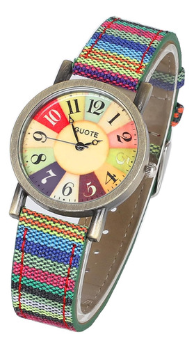 Relojes Con Estampado De Arcoíris Multicolor, Extravagante E