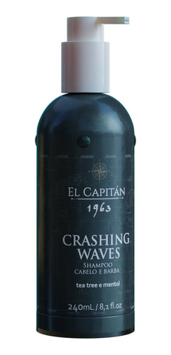 Imagem 1 de 6 de Shampoo Masc Cabelo/barba Crashing Waves 240ml El Capitán
