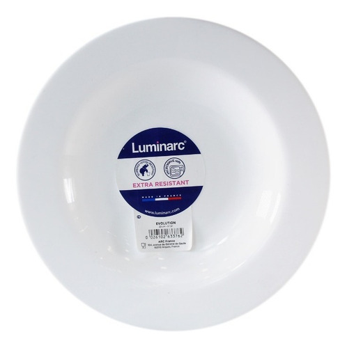Imagen 1 de 2 de Plato Para Postre Torta Cupcakes 22 Cm Blanco Luminarc