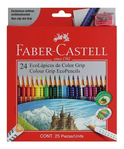 Colores Eco Lapices Grip Faber Castell X24 Originales