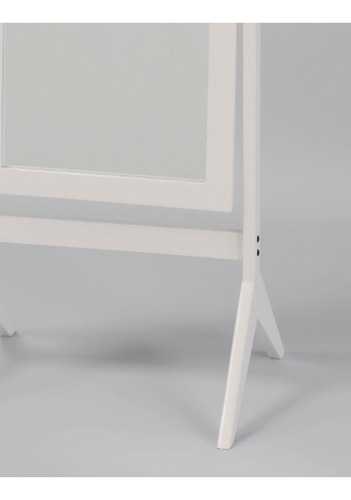 Imagen 4 de 4 de Espejo De Piso Clásico Blanco + ¡envio Gratis!