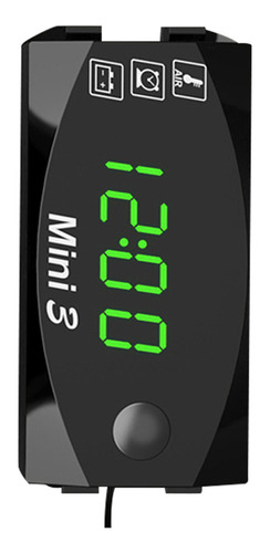 Relógio Digital De Motocicleta Dc 6v-30v 3 Em 1 E Termômetro