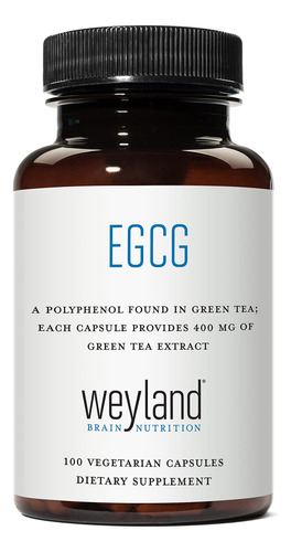 Weyland: Egcg Extracto De Té Verde, 400 Mg (100 Cápsulas .