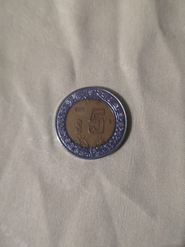 Moneda Del 2001 Estados Unidos Mexicanos De $5