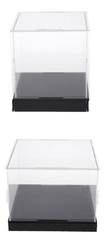 Caja De Exhibición De Acrílico Transparente De 2 Piezas,