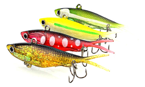 Señuelos Blandos Suaves Swimbait Minnow Alevinos Pesca X 4