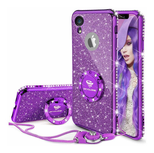 Lindo Estuche Para  Xr, Brillo De Lujo Bling Diamond Rh...