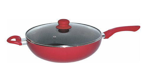 Wok 30 Cm Aluminio Interior Antiadherente Cuori Fiamma