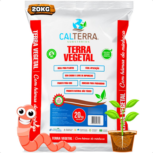 Terra Vegetal Substrato Adubado Com Humus De Minhoca Fresco