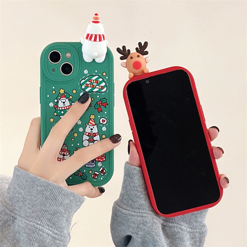 Para Funda Protectora De Teléfono Navideño B De 2 Piezas