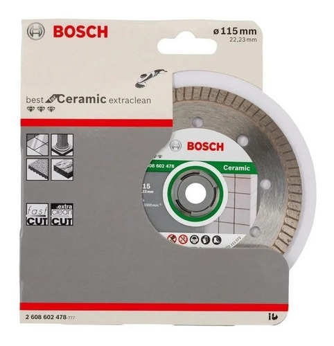 Disco Corte Porcelanato Ceramica Turbo Fino 115mm Bosch 478