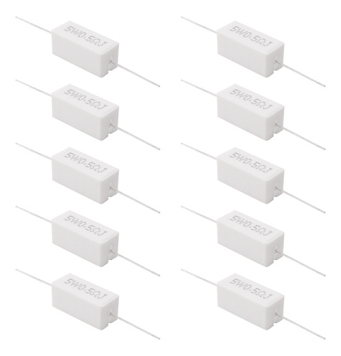 Resistencia Axial De Cemento Cerámico Con Plomo, 10 Unidades