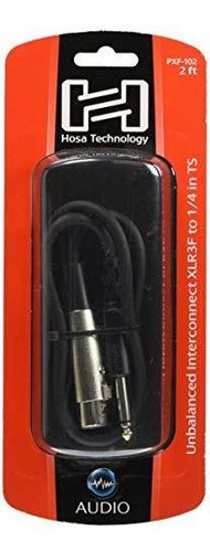 Cable Para Micrófono: Hosa Pxf-102 Cable 1-4-inch Ts - Xlr3f