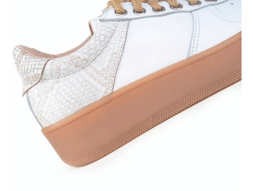 Imagen 6 de 7 de Zapatillas Urbanas De Mujer De Cuero Cordones Klama -ferraro