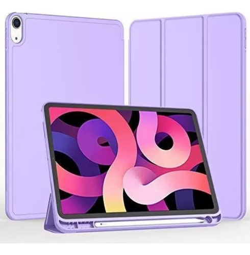 Funda Smart Case Para Ipad Ipad 11 Chip A16 Porta Pencil Lila
