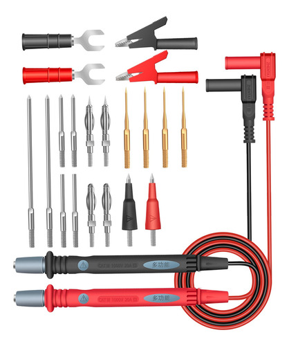 22 Piece Multimeter Test Lead Kit With