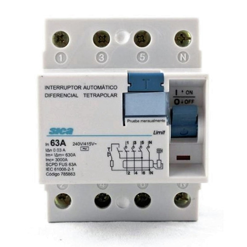 Disyuntor Diferencial Sica 4x63a