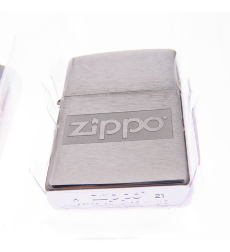 Zo17733 Zippo Set Brush Chrome Y Cantimplora Petaca Flask