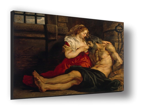 Cuadro Canva Bastidor Arte Paul Rubens Caridad Romana 80x100