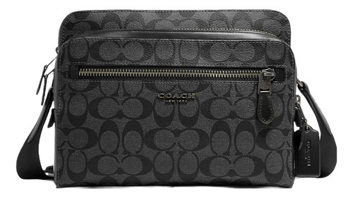 Bolso West Camera In Signature Canvas Coach 91485 Negro