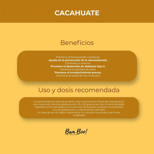 Cacahuate Crujiente Mango 700 Gr Bam Boo! Lifestyle