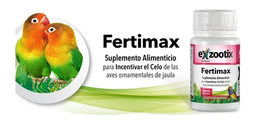 Imagen 1 de 7 de Fertimax Suplemento Incentiva Celo En Aves Exzootix 80g