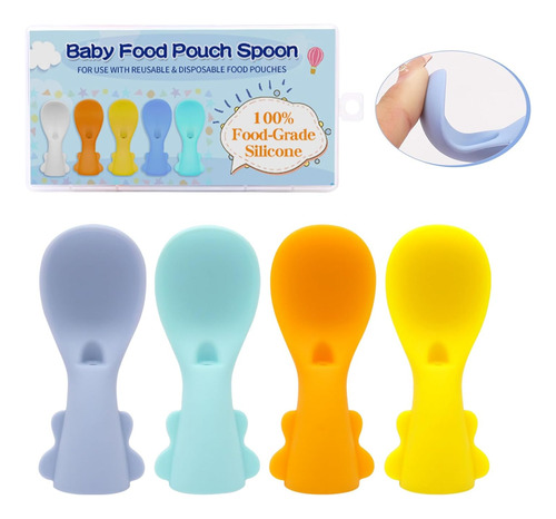 Cucharas De Silicona Para Bebés Y Accesorios De Alimentador 