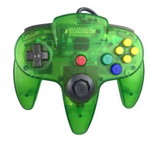 Controle de Nintendo 64 - USB - PC - EMULADOR - CORES COR:Verde Translúcido  - RHALSTORE - Jogos, Eletrônicos e Informática