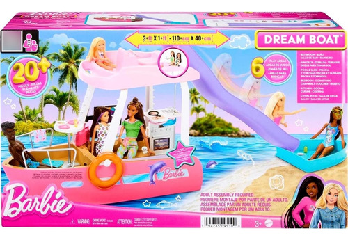 Barbie Barco De Ensueño Dream Boat + 20 Piezas