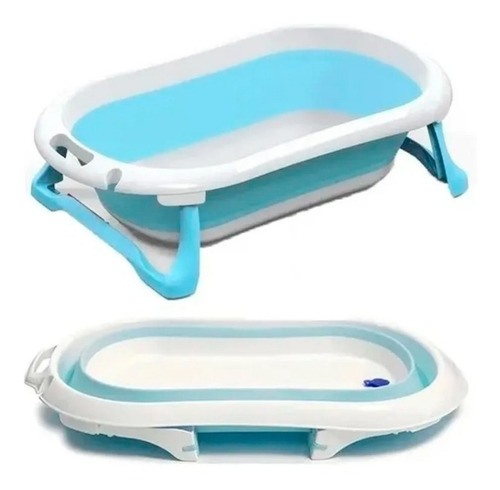 Imagen 2 de 7 de Bañera Plegable Bebe Infantil Tapon Marca Mega Baby